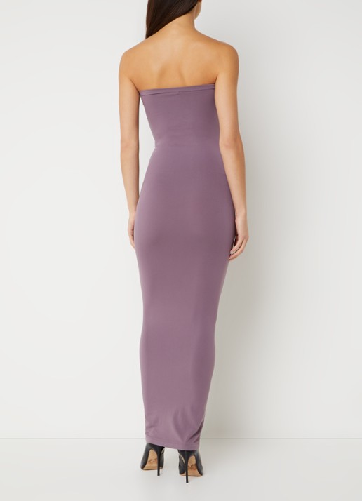 Wolford Fatal maxi jurk met stretch - achterkant aubergine