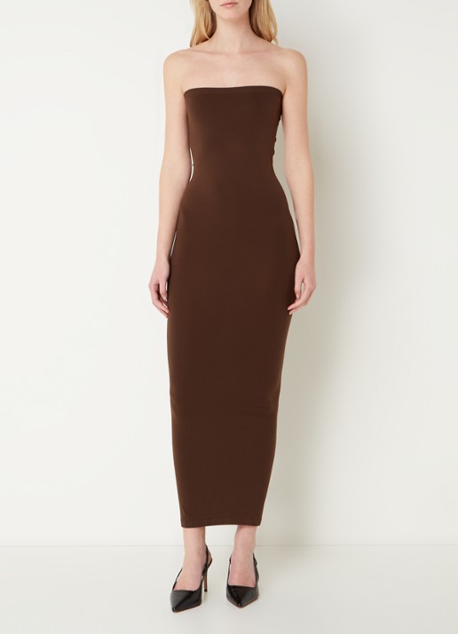 Wolford Fatal maxi jurk met stretch - detail 3 bruin