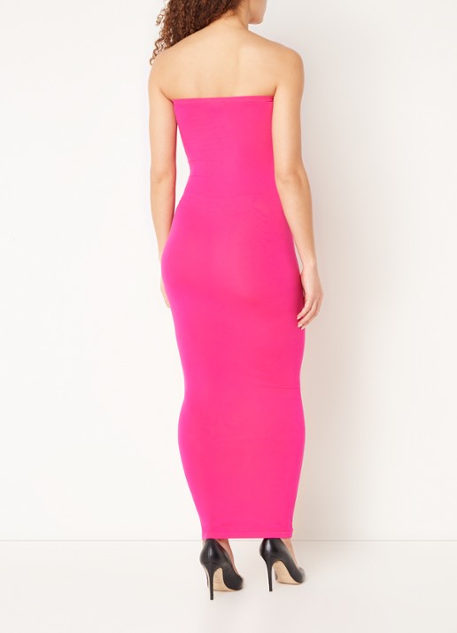Wolford Fatal maxi jurk met stretch - achterkant roze