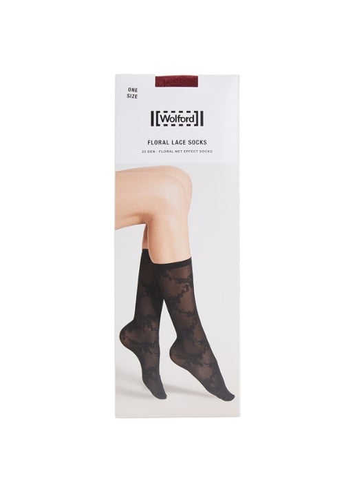 Wolford Floral Lace sokken van kant