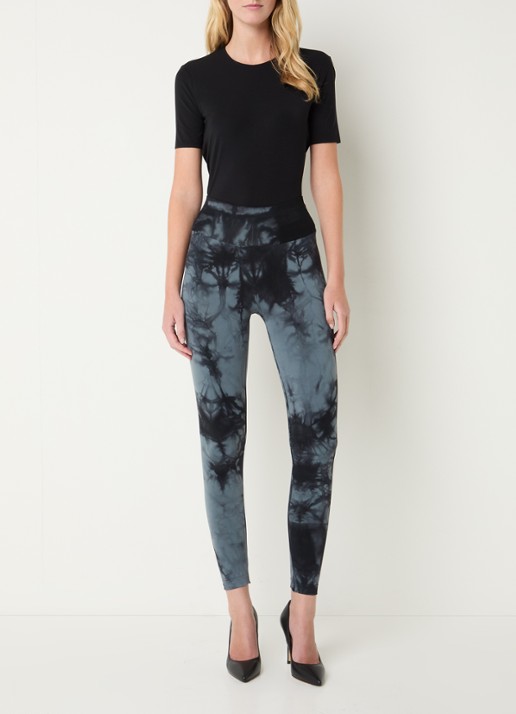 Wolford High waist skinny fit legging met print - voorkant 2 staalblauw