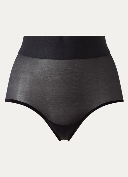 Wolford High waisted corrigerende slip - voorkant 2 zwart