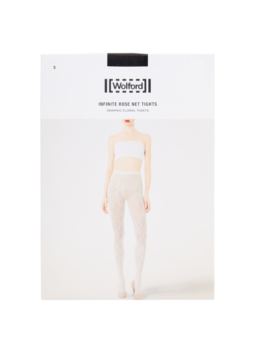 Wolford Infinite Rose netpanty - voorkant zwart