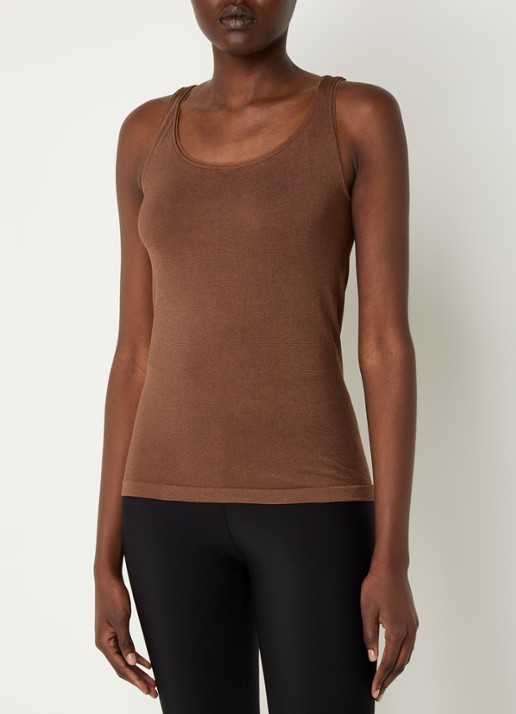 Wolford Jamaika naadloze top - detail bruin