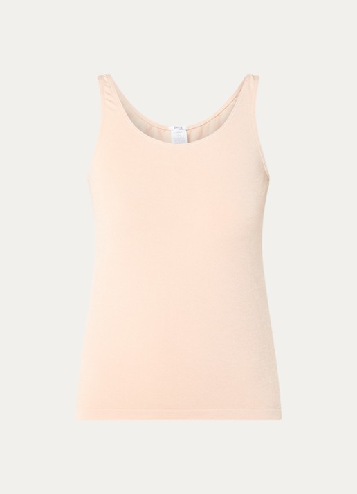 Wolford Jamaika tanktop met ronde hals - voorkant creme