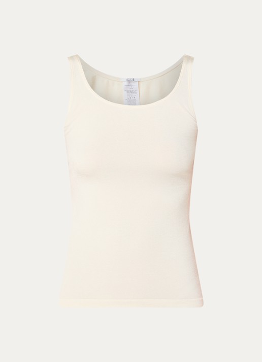 Wolford Jamaika tanktop met ronde hals - voorkant 2 ivoor
