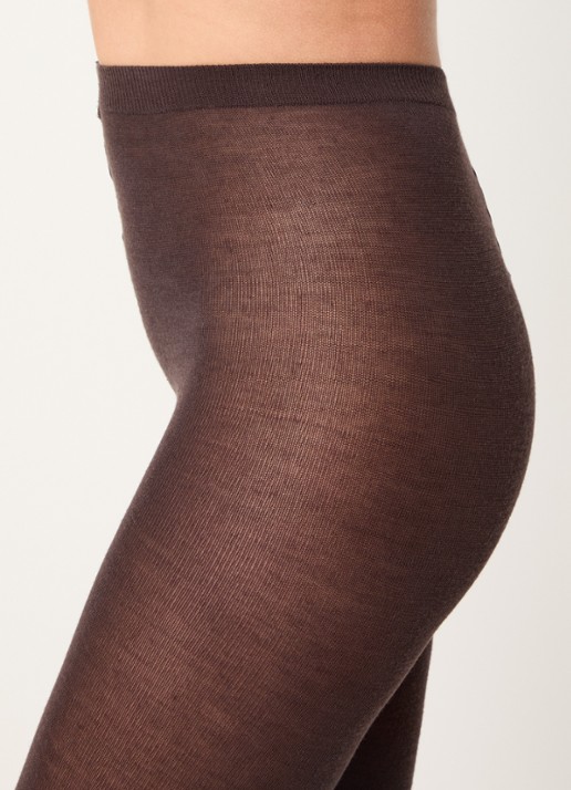 Wolford Maillot in scheerwolblend - detail 4 donkerbruin