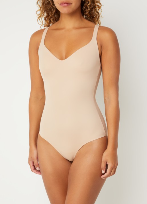 Wolford Mat de Luxe Forming corrigerende body - voorkant 4 donkerbeige