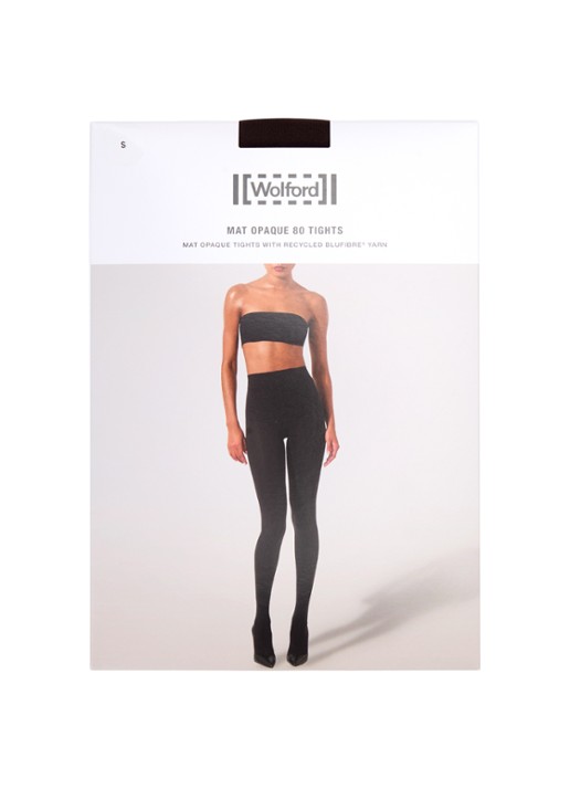 Wolford Mat Opaque panty in 80 denier - voorkant 3 donkerbruin