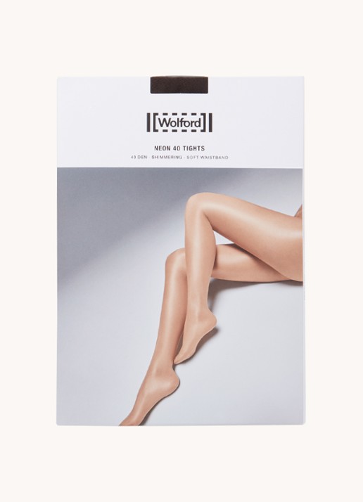 Wolford Neon panty in 40 denier  - voorkant 3 donkerbruin