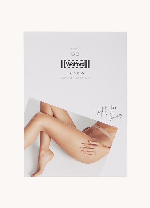 Wolford Panty in 8 denier - voorkant zand