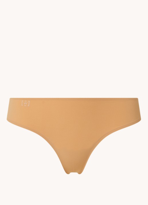 Wolford Pure naadloze string - voorkant camel