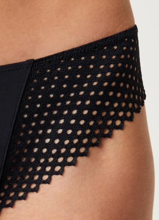 Wolford Romantic slip met opengewerkt dessin - detail 5 zwart