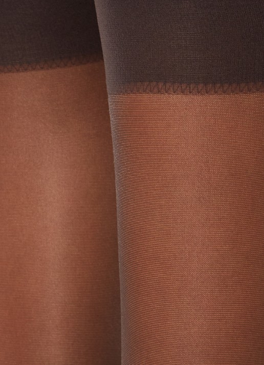Wolford Satin Touch pantykousen in 20 denier - detail diepzwart