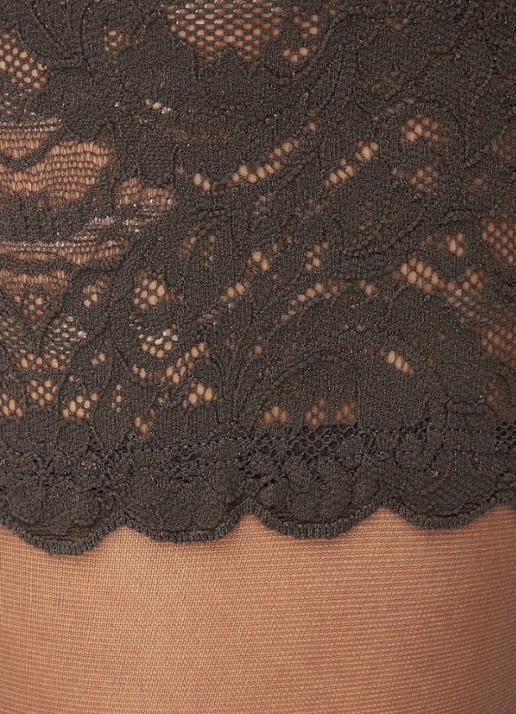Wolford Satin Touch stay-ups in 20 denier  - detail 3 nearly black - 18378