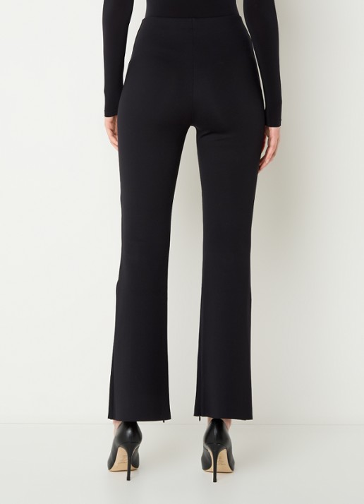 Wolford Scuba high waist flared legging met persplooi - achterkant 4 zwart