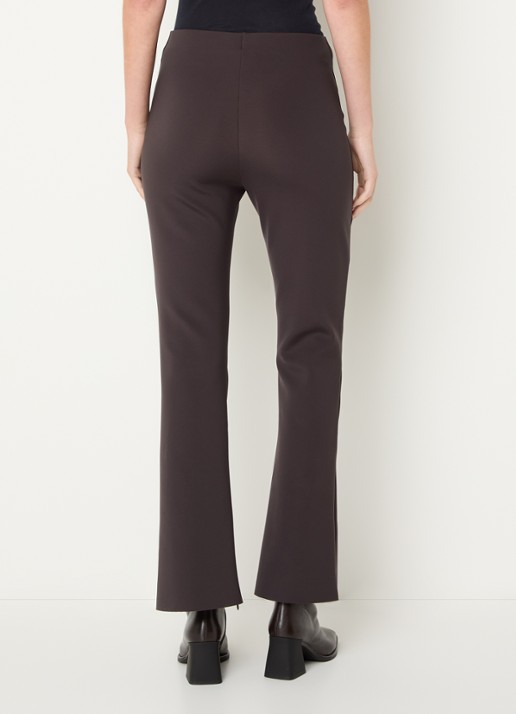Wolford Scuba high waist flared legging met persplooi - achterkant 4 bruin