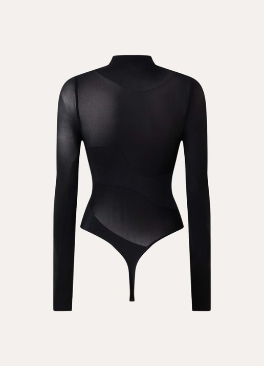 Wolford Shade stringbody met print - achterkant 3 zwart