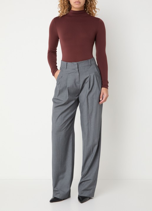 Wolford Shaping stringbody met opengewerkt dessin - voorkant 2 roodbruin