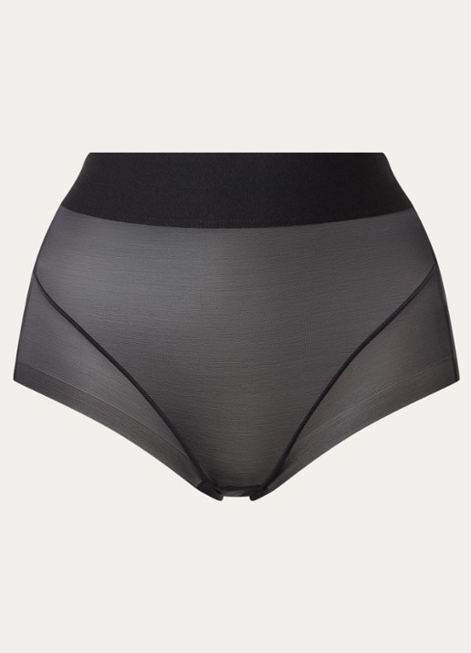 Wolford Sheer Touch high waisted corrigerende slip - voorkant 3 zwart