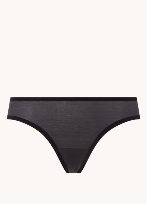 Wolford Sheer Touch naadloze slip - voorkant diepzwart