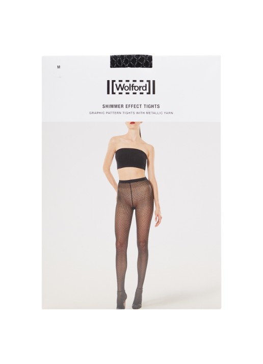 Wolford Shimmer Effect netpanty met lurex in 15 denier