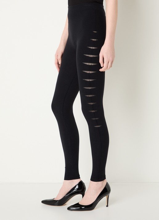 Wolford Slash high waist skinny fit legging - detail 3 zwart