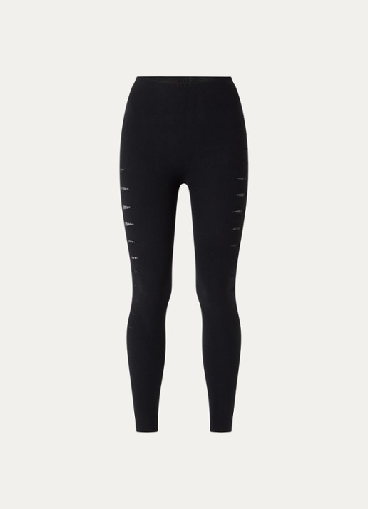 Wolford Slash high waist skinny fit legging - voorkant 4 zwart