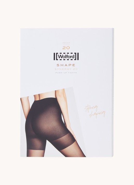Wolford Synergy corrigerende panty in 20 denier - voorkant 2 diepzwart