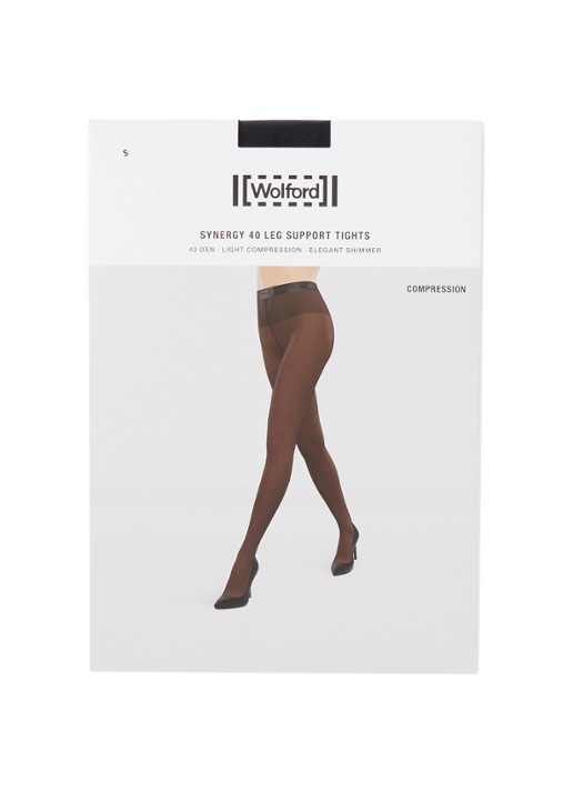 Wolford Synergy corrigerende panty in 40 denier - voorkant 3 antraciet