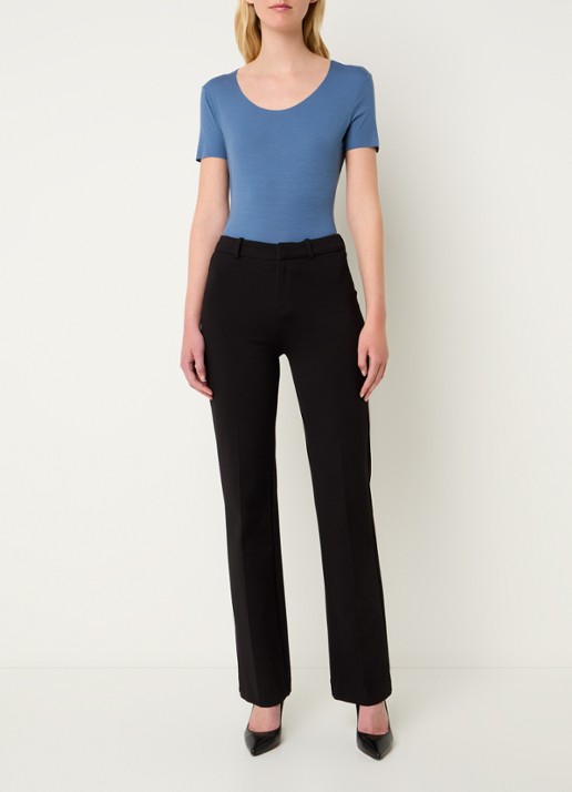 Wolford Top met stretch - voorkant 3 staalblauw