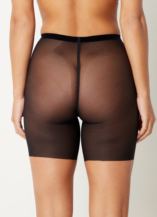 Wolford Tulle Control corrigerende short van mesh - achterkant zwart