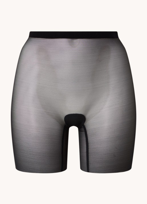 Wolford Tulle Control corrigerende short van mesh - voorkant 3 zwart