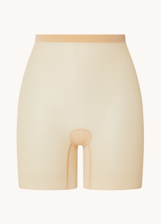 Wolford Tulle Control corrigerende short van mesh - voorkant 4 creme