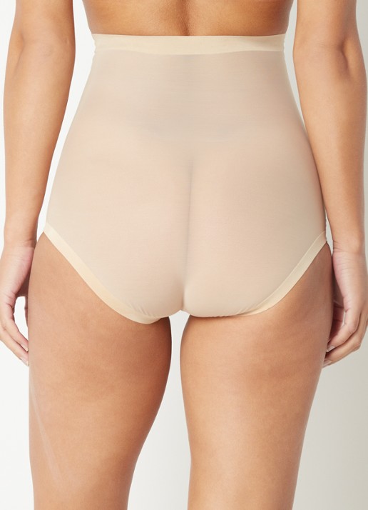 Wolford Tulle Control corrigerende tailleslip van mesh - achterkant 2 beige