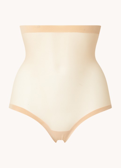 Wolford Tulle Control corrigerende tailleslip van mesh - voorkant 3 beige