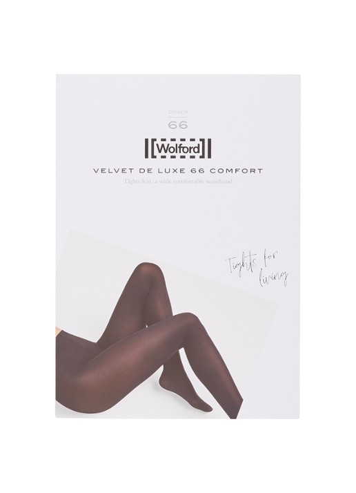 Wolford Velvet de Luxe Comfort panty in 66 denier - voorkant 3 zwart