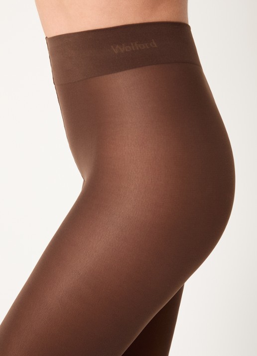 Wolford Velvet de Luxe Comfort panty in 66 denier - detail 2 bruin