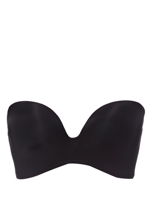 Wonderbra Ultimate Strapless push-up bh - voorkant 3 zwart