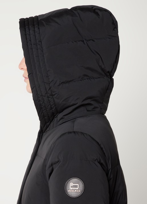 Woolrich Alsea gewatteerde jas met donsvulling met steekzakken - detail 5 zwart