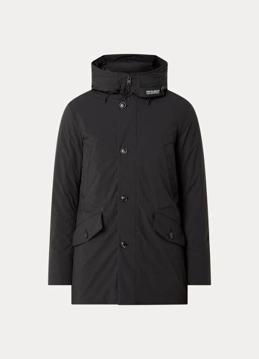 Woolrich Arctic gewatteerde parka met donsvulling en waterafstotende coating - voorkant 3 zwart