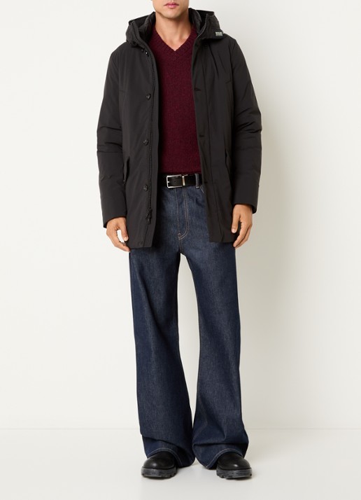 Woolrich Arctic gewatteerde parka met donsvulling en waterafstotende coating - voorkant 4 zwart