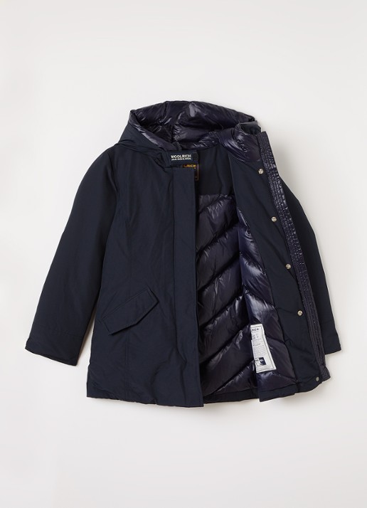 Woolrich Arctic gewatteerde parka met donsvulling - voorkant 3 donkerblauw