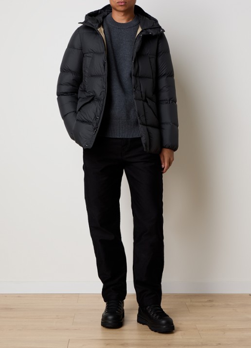 Woolrich Cloud Davis gewatteerde parka met donsvulling en waterafstotende coating - voorkant 5 zwart
