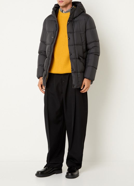 Woolrich Cloud Davis parka met donsvulling en capuchon - voorkant 3 donkergrijs