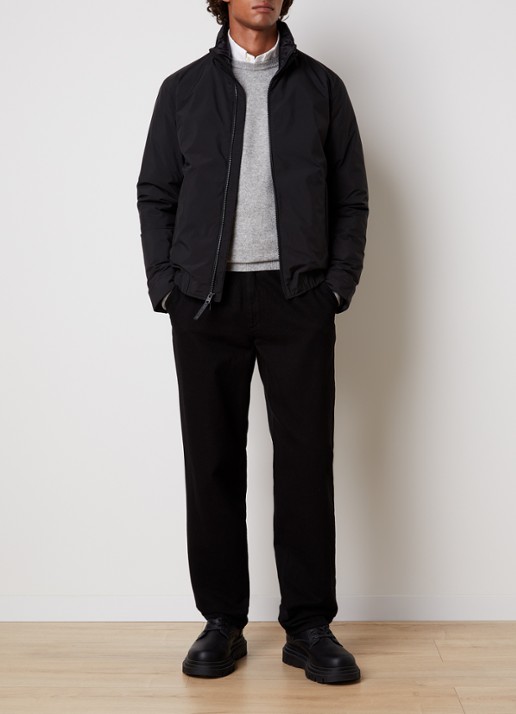 Woolrich Cloud Lewis gewatteerd bomberjack met steekzakken - voorkant 6 zwart