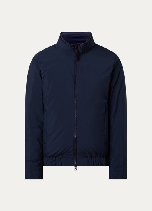 Woolrich Cloud Lewis gewatteerd bomberjack met steekzakken - voorkant 5 donkerblauw