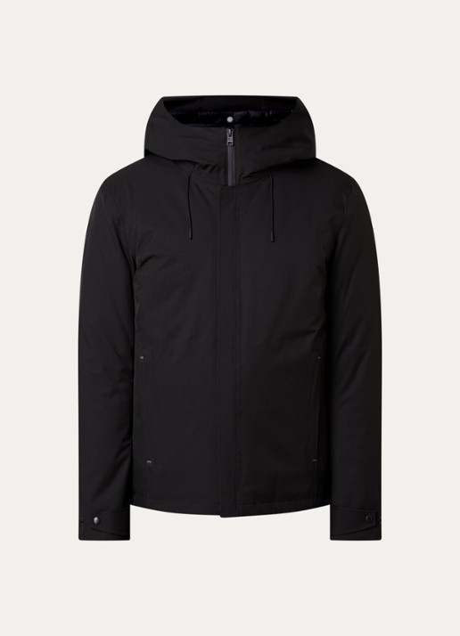 Woolrich Crestmont 3-in-1 gewatteerde parka met uitneembare voering - voorkant 4 zwart