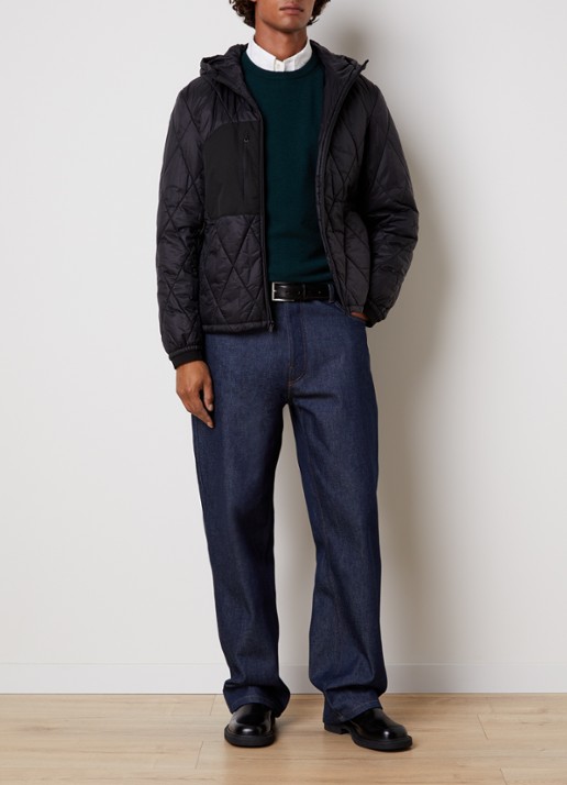 Woolrich Crestmont 3-in-1 gewatteerde parka met uitneembare voering - voorkant 5 zwart