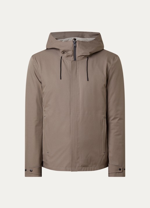 Woolrich Crestmont 3-in-1 gewatteerde parka met uitneembare voering - voorkant 2 zand